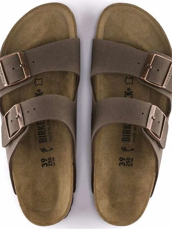 Birkenstock Arizona Slide Mocha Sandals - See photos