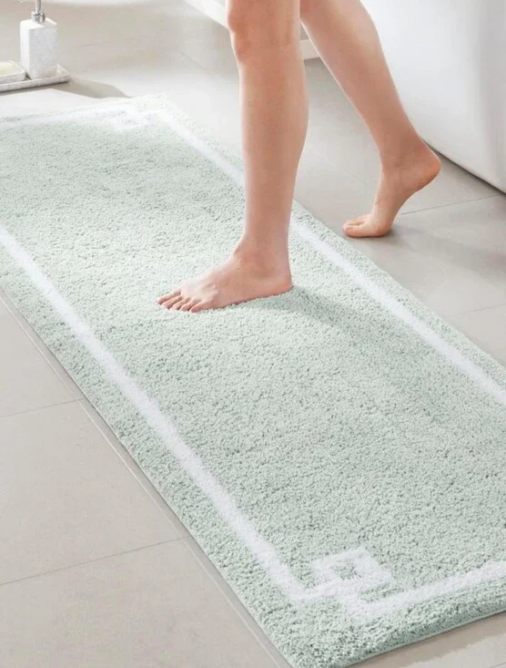 Madison Park Evan 100% Cotton Plush Tufted Spa Bath Mat in Seafoam, 24