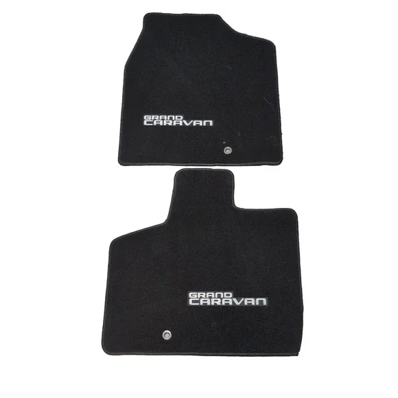 Dodge Grand Caravan Floor Mats Carpet Black Front OEM 1GR94DX9AG