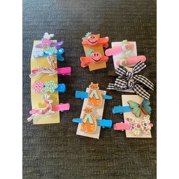 Unbranded Hair Clip Set Kids Multicolor New‎ Animal Butterfly Bow Floral Lot