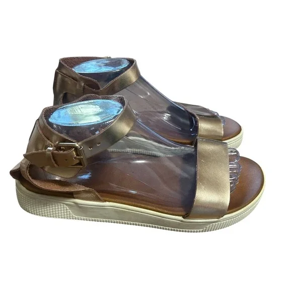 MIA Rose Gold Ankle Strap Platform Sandals‎ Women's Size 11 Summer Casual Chic