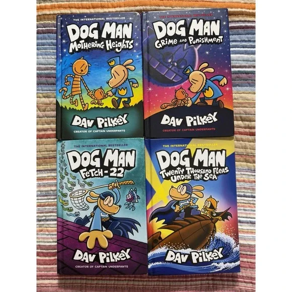 Dog Man Book Lot Of 4 Mothering Heights Grime & Punishment Fetch 22 Read Desc.