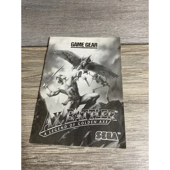 Ax Battler A Legend of Golden Axe‎ Sega Game Gear Instruction Manual Original