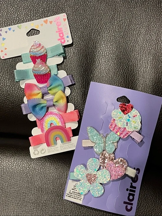 Claire’s Girls Hair Clip Bundle | 10 Colorful Clips | NWT