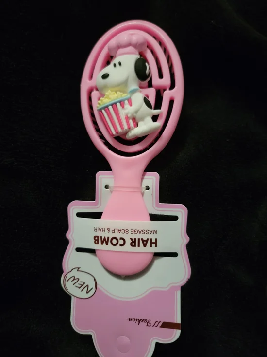 Pink Cartoon Dog Popcorn Hair Comb for Kids