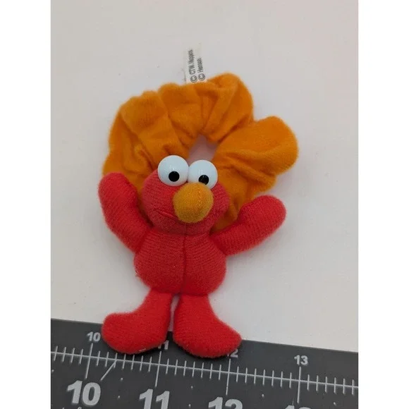 Henson Muppets Elmo Hair Tie Scrunchy Band‎ Plush 3 Inch Stuffed Animal Toy