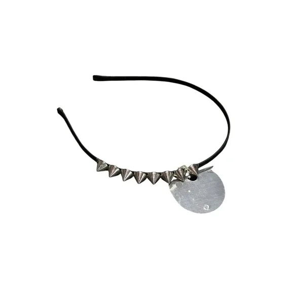 Unbranded Girls Metal Spike‎ Headband Black Silver Punk Rock Hair Accessory