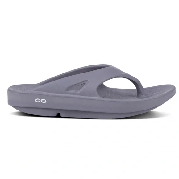 OOFOS OOriginal Thong Sandal in Slate Gray Purple M12 W14