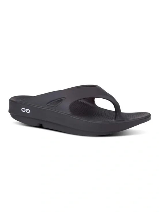 OOFOS OOriginal Thong Recovery Sandal Black M6 W8