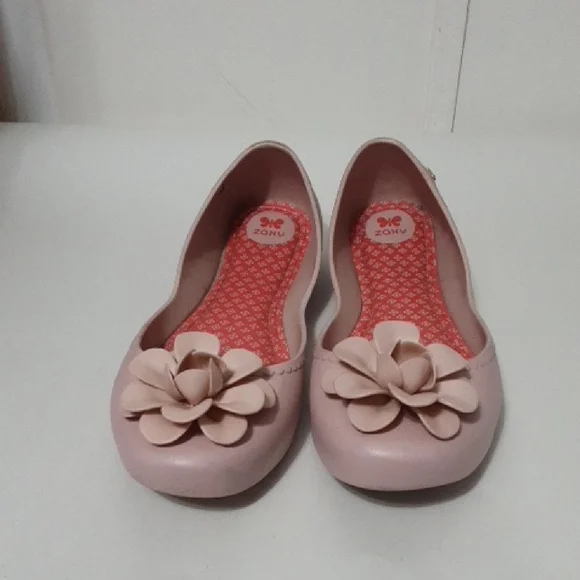 ZAXY Star V Slip On Pink Blossom with Floral Accent Flat‎ Slip On