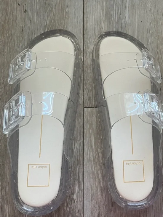 Dolce Vita Clear Double-Buckle Jelly Sandals
