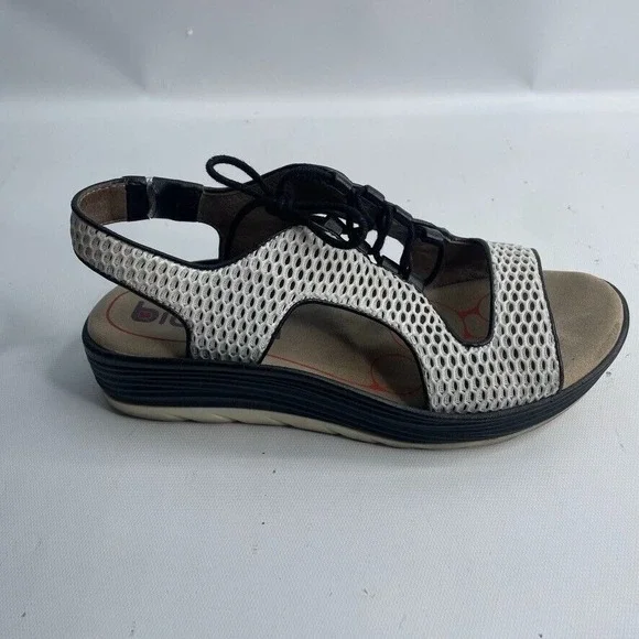 Bionica Women's 6M Synthetic Leather Slip-On Wedge Strappy Slingback‎ Sandal