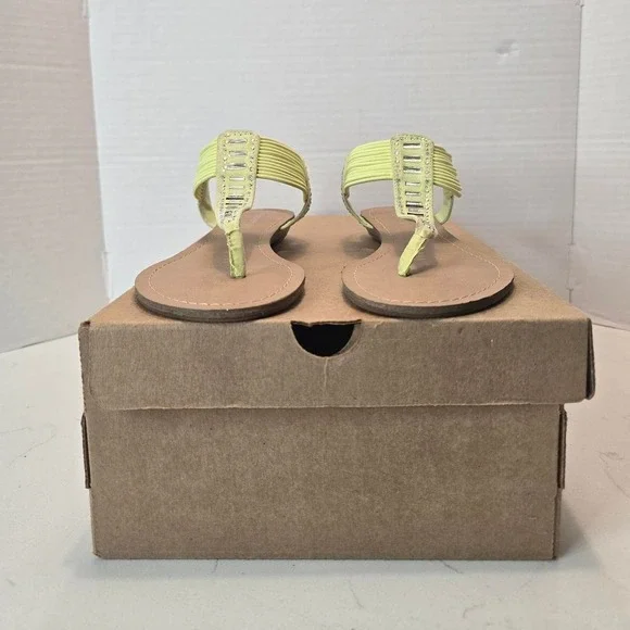 Madden Girl Triixie Thong Sandals‎ Yellow Neon- 8 US