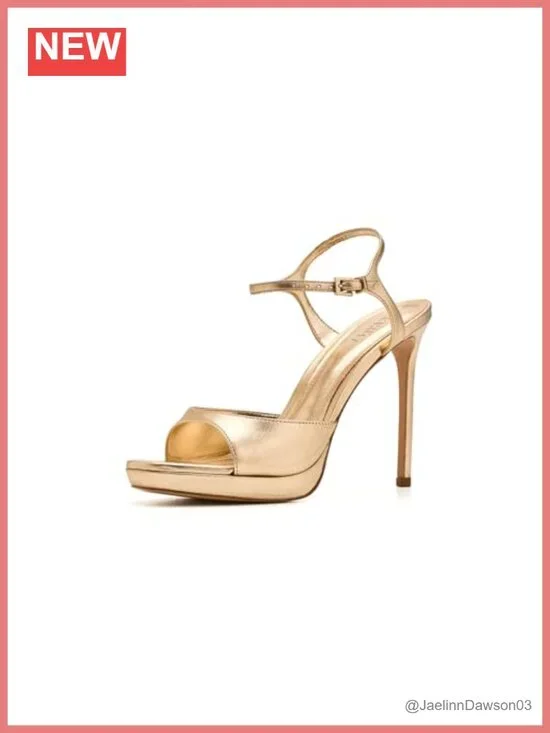 Schutz Scarlett Platform Heeled Sandals, Leather, Stiletto, Ankle Strap