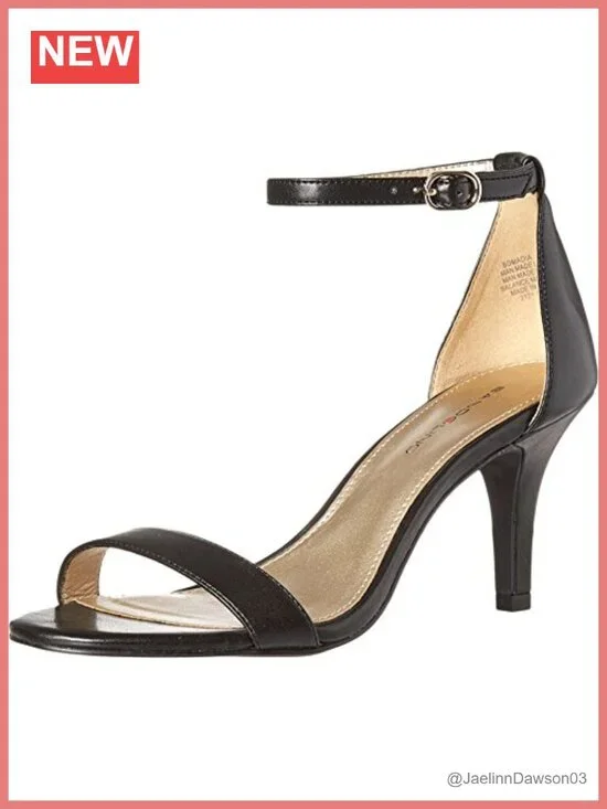 Bandolino Madia Dress Sandals Women's Heeled Sandals Black Patent Leather