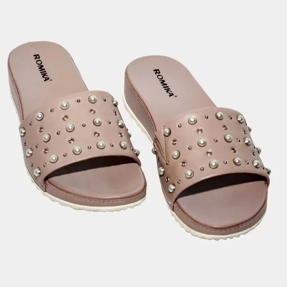 ROMIKA Florenz 07 Slip On Pink Sandals Size Euro: 39 / 8.5 NIB MSRP $130