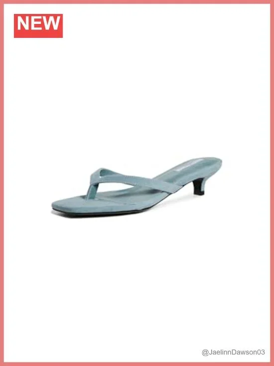 Suede Leather Kitten Heel Slingback Sandals Slip On Women's