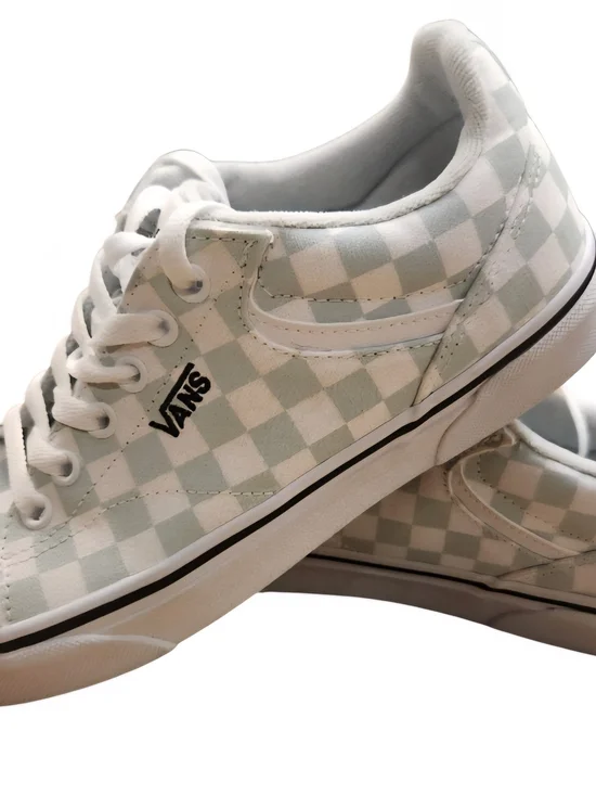 Vans Classic Checkerboard Low Top Sneakers - Light Blue/White