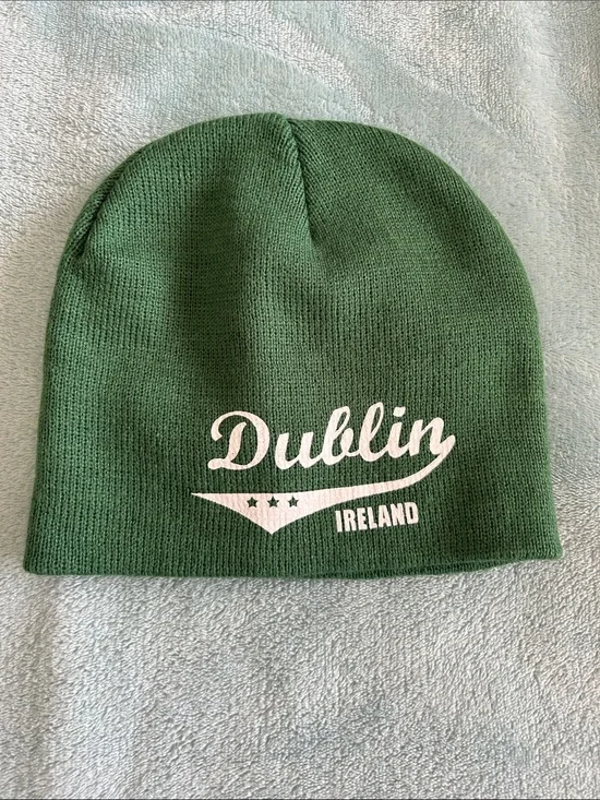 Dublin Ireland Green Knit Beanie
