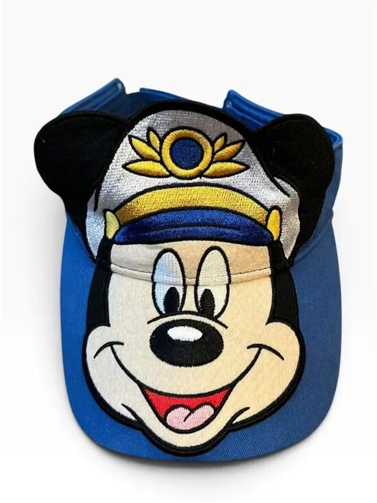Youth Mickey Mouse Captain Visor Cap Disney Cruise Line Adjustable Hat