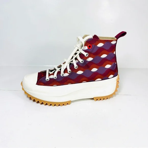 Converse Run Star Hike Hi Women’s Platform Sneakers Size 9.5 Dark‎ Beetroot