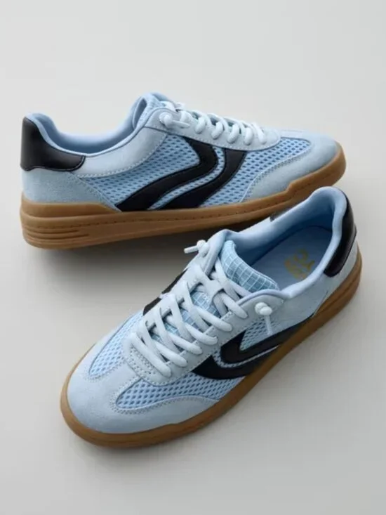 NIB Madden NYC Womens Low Profile Sneakers Size 8 Faux Suede Mesh