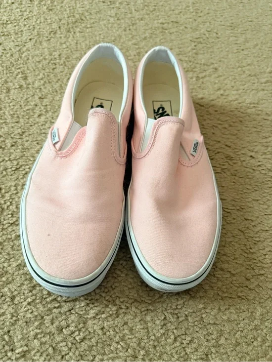Vans Women’s Slip-On Sneakers in Pink Canvas
