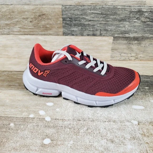 Inov-8 TrailFly Ultra G‎ 280 Womens Shoes Sz 8.5 Running Red Burgundy Sneaker