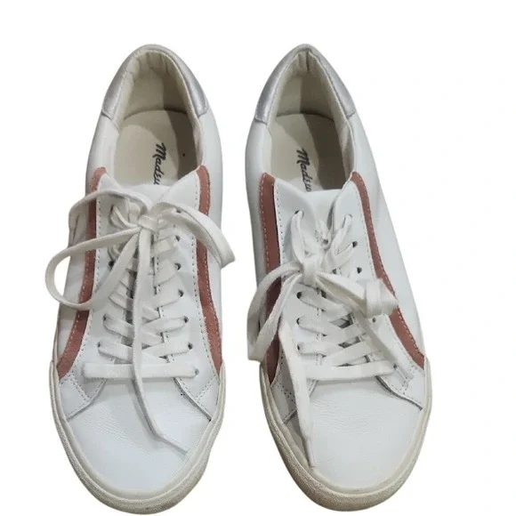 Madewell MWL Delia Sidewalk‎ Lo Top Leather Tie Sneakers Athleisure Size W8 M6.5