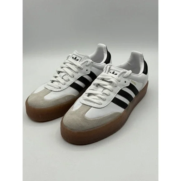 Adidas Originals SAMBAE Women's Shoes White Black Gum JI1349 Size 7.5 New NIB