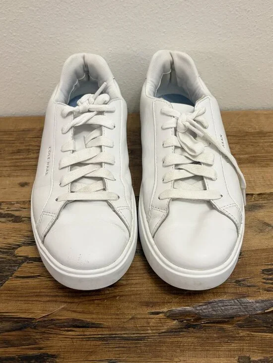 Cole Haan Grand Crosscourt Daily Sneaker - White Leather - Women's 8.5