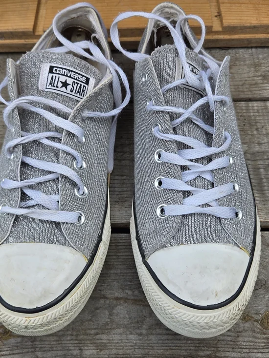 Converse All Star  Silver Low Top Sneakers