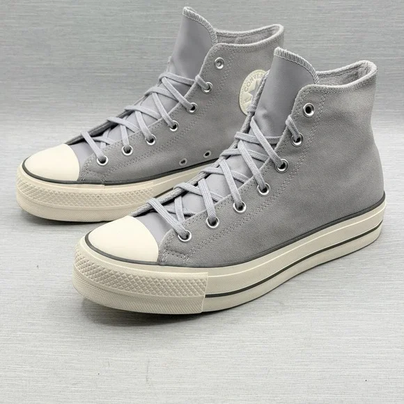 Converse Women's 11 Chuck 70 Plus Grey Blue Suede Leather High Top A03251C