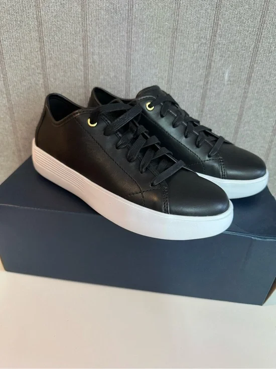 NEW Cole Haan GRAND CCT TNS FLTFRM:BLACK LEATHER Women Size 7