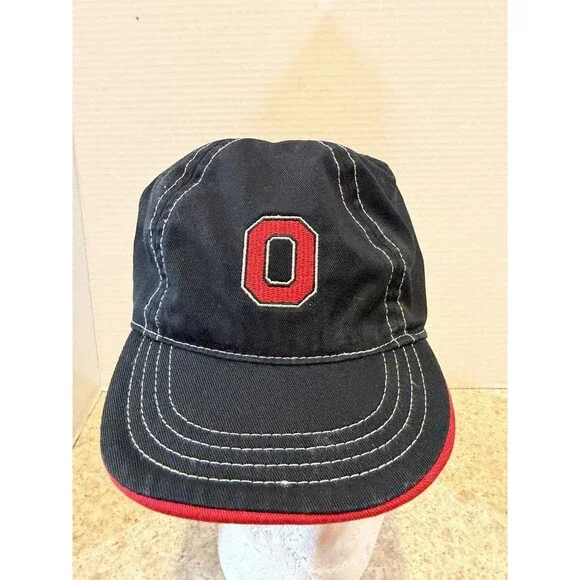 Ohio State Buckeyes New Era Reversible Stretch Fit Hat Kids Block O Black Red