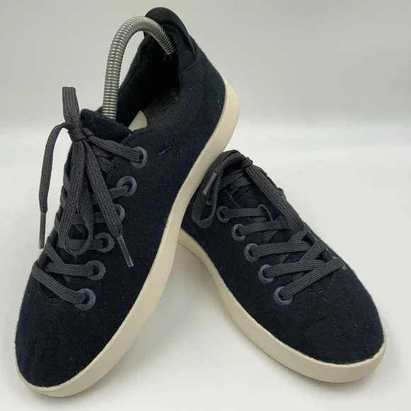 Allbirds Wool Pipers Women Black Cream Low Top Sneakers Merino Wool WP W9