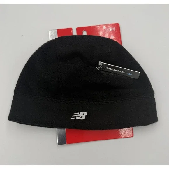 New Balance Youth Trailblazer Fleece Hat Black S/M Reflective