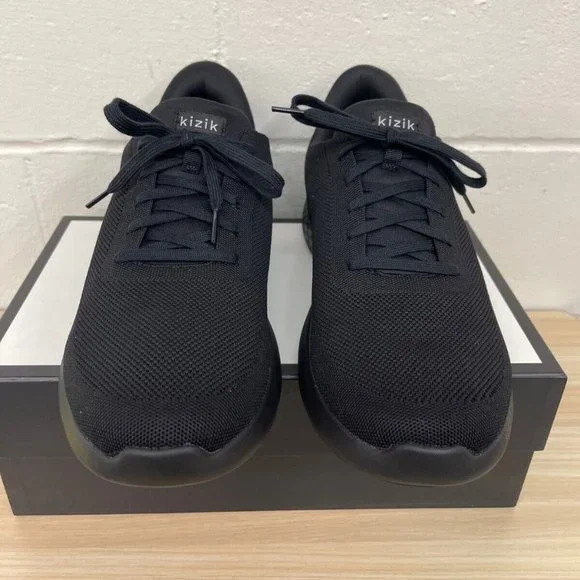 Kizik Athens Hands Free Triple Black Running Shoes Sneaker Womens Size 15.5 Wide
