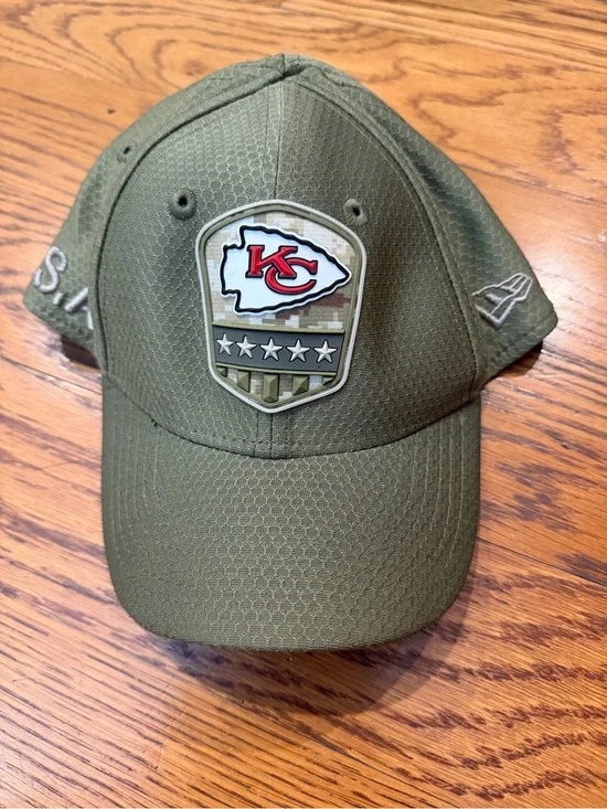 New Era Kids Kansas City Chiefs Olive Green Patch Cap