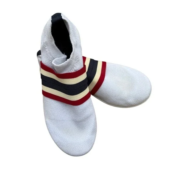 Charleston Shoe Company White Knit Slip On Sneakers Womens 9