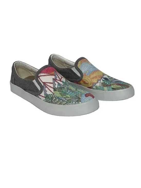 Inkkas Blake Slip-On Shoes Women's Size 9 Multicolor Textile Landscape Comfort