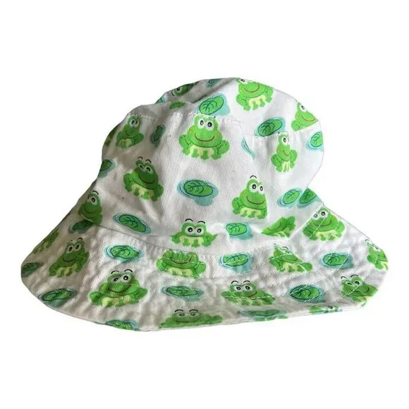 Baby Toddler Unisex Toyi Frogs Bucket Cotton Beach Hat