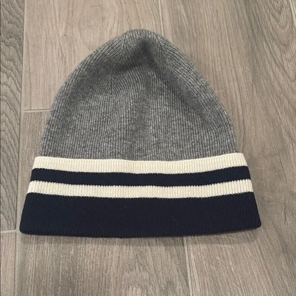 CrewCuts Boys Black Gray and White Beanie Size L/XL