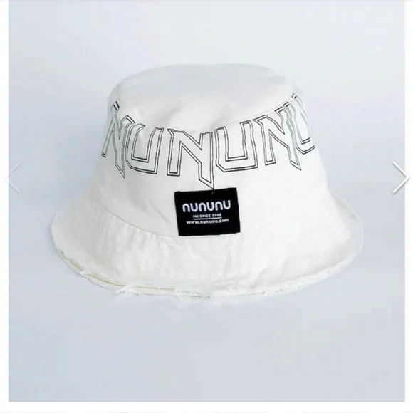 White Bucket Hat with Logo