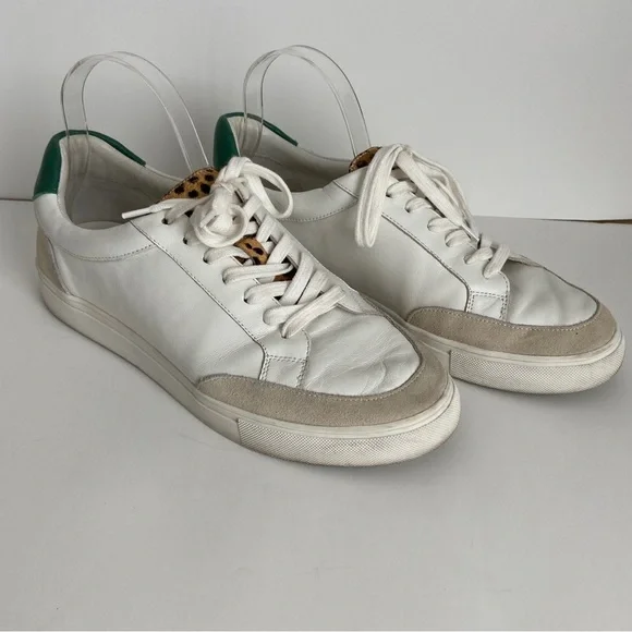Birdies Womens Cardinal White Green Leopard Trim Multi sneaker shoes Size‎ 10.5