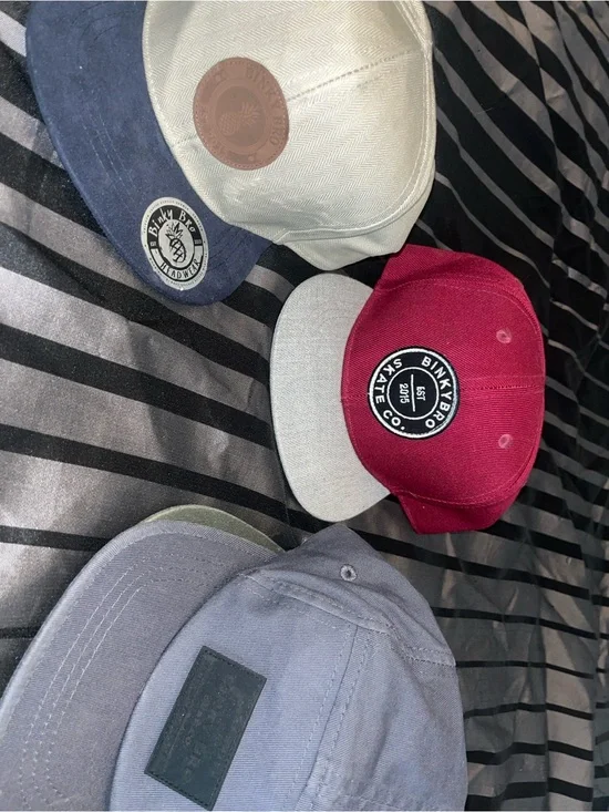 BinkyBro Kids Two-Tone Maroon and Gray Baseball Cap $18 EACH OR $50 FOR ALL 3