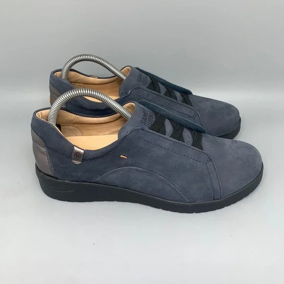 Samuel‎ Hubbard Navy Blue Nubuck Sneakers W1607-016 Women's Sz 9M Nwt