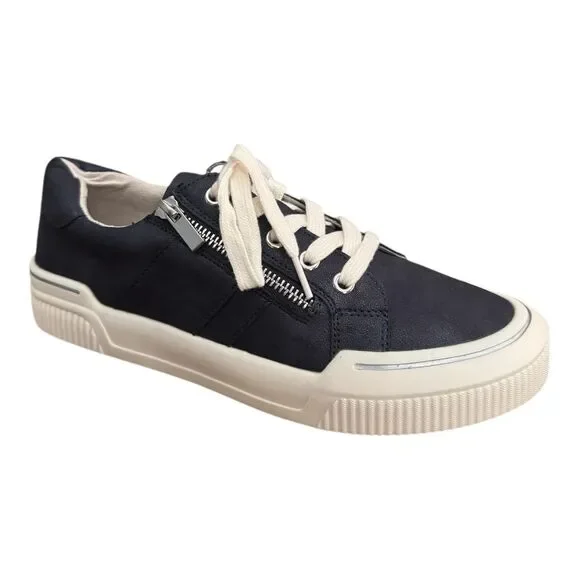 Patrizia Shoes Womens‎ Size 9 Navy Blue Darah N-40 Zip Lace Up Comfort Sneakers