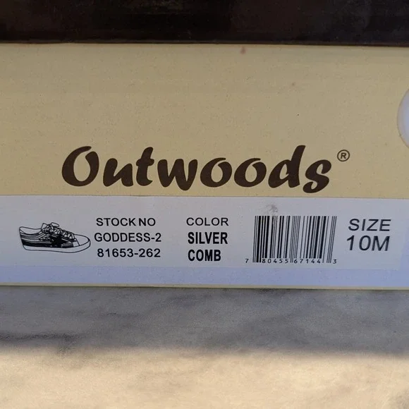 Outwoods Goddess-2 Sneakers Wo 10 White Silver New Rhinestone Glitter Star Shoes
