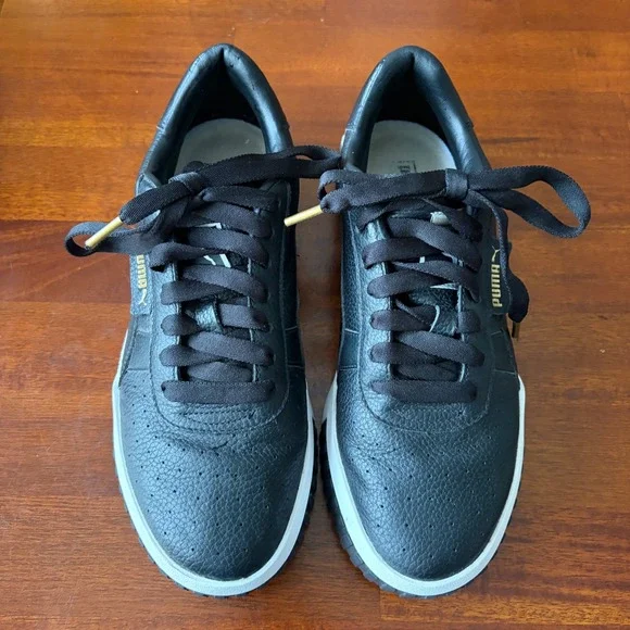 Puma Cali Low Cut Women's Sneakers Shoes Black White 9.5